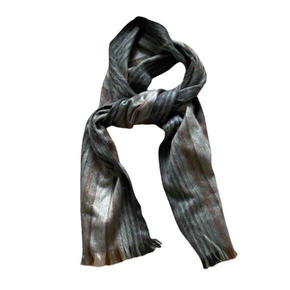 Winterbourne Alpaca & Acrylic Scarf handmade Ecuador 72" - Picture 1 of 5
